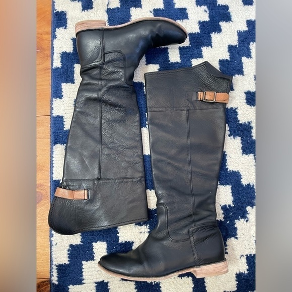 Frye Paige Cuff Tall Riding Boots | Black | Size 8.5 - Picture 4 of 16